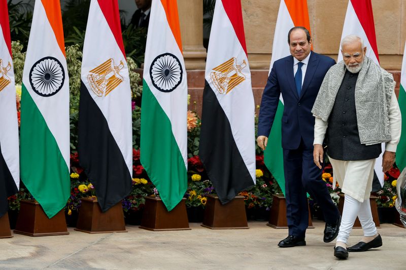 &copy; Reuters. Presidente do Egito, Abdel Fattah, em visita à Índia. REUTERS/Adnan Abidi/File Photo