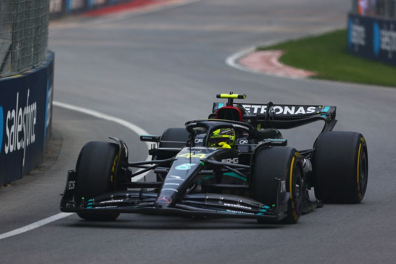 &copy; Reuters. Lewis Hamilton participa de treino do GP do Canadá
16/06/2023
REUTERS/Evan Buhler