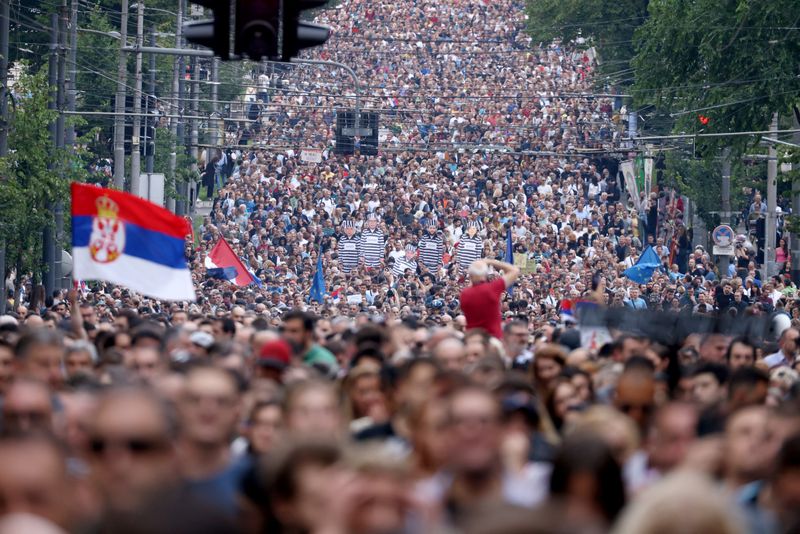 'Vucic out': Serbian protesters keep heat on government