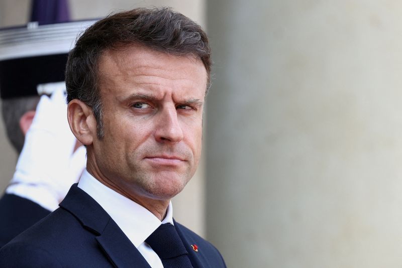 &copy; Reuters. Le président français Emmanuel Macron au palais de l'Élysée. /Photo prise le 16 juin 2023/REUTERS/Stephanie Lecocq 