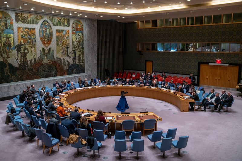 &copy; Reuters. صورة لاجتماع لمجلس الأمن الدولي في مقر الأمم المتحدة بنيويورك يوم 4 مايو أيار 2023. تصوير: ديفيد دي ديلجادو - رويترز 