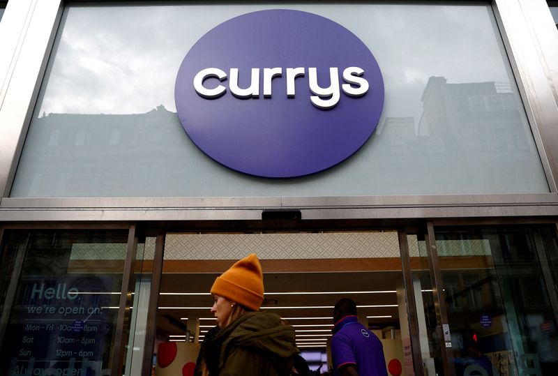 &copy; Reuters. FILE PHOTO: A Currys store is seen in London, Britain, January 16, 2023.  REUTERS/Peter Nicholls/File Photo