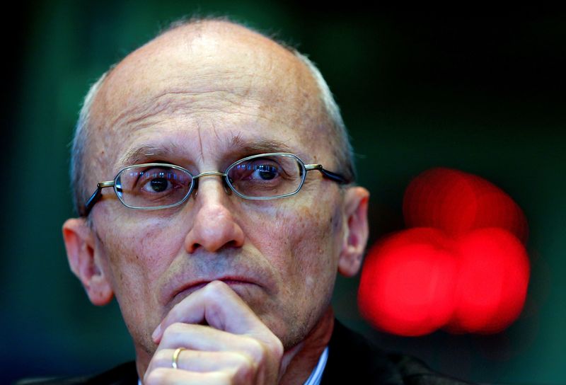 &copy; Reuters. Photo d'archives: Andrea Enria, responsable de la supervision à la Banque centrale européenne (BCE), assiste à un débat avec la commission des affaires économiques et monétaires du Parlement européen à Bruxelles, en Belgique. /Photo prise le 26 se