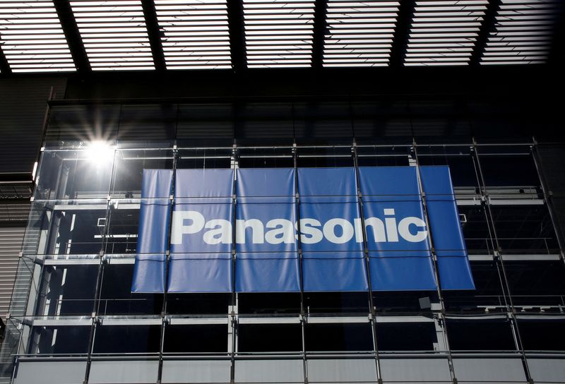 &copy; Reuters. FILE PHOTO: Panasonic Corp's logo is pictured at Panasonic Center in Tokyo, Japan, February 2, 2017.  REUTERS/Kim Kyung-Hoon/File Photo