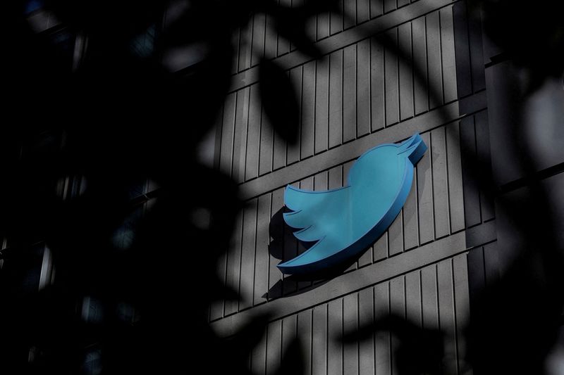 &copy; Reuters. FILE PHOTO: Twitter corporate headquarters building is seen in downtown San Francisco, California, U.S. November 18, 2022. REUTERS/Carlos Barria//File Photo