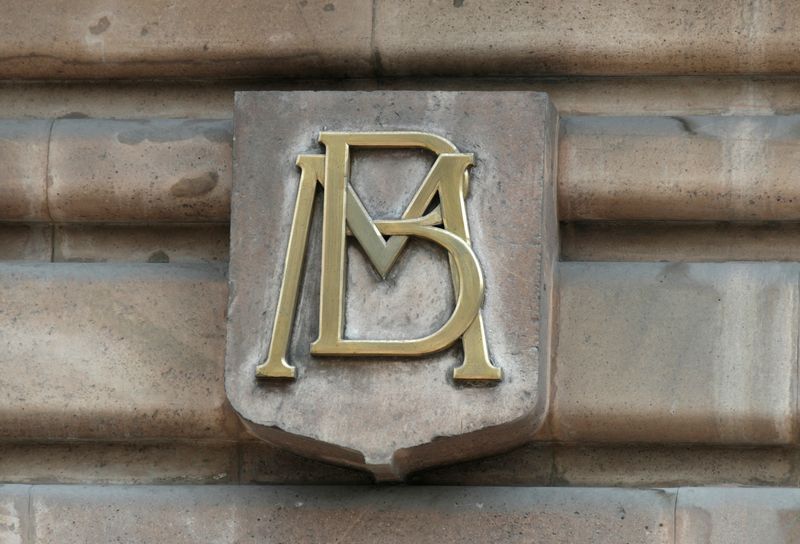 &copy; Reuters. FILE PHOTO: The logo of Mexico's Central Bank (Banco de Mexico) is seen at its building in downtown Mexico City, Mexico August 9, 2022. REUTERS/Henry Romero/File Photo