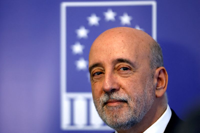 &copy; Reuters. FILE PHOTO: Governor of the Central Bank of Ireland Gabriel Makhlouf looks on during a press conference at the Institute of International and European Affairs (IIEA) headquarters, in Dublin, Ireland December 5, 2022. REUTERS/Clodagh Kilcoyne/File Photo