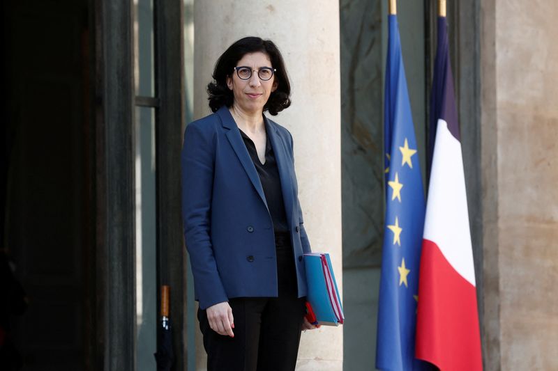 &copy; Reuters. La ministre de la Culture, Rima Abdul Malak, quitte l'Élysée après un conseil des ministres le 19 avril 2023. /REUTERS/Benoit Tessier