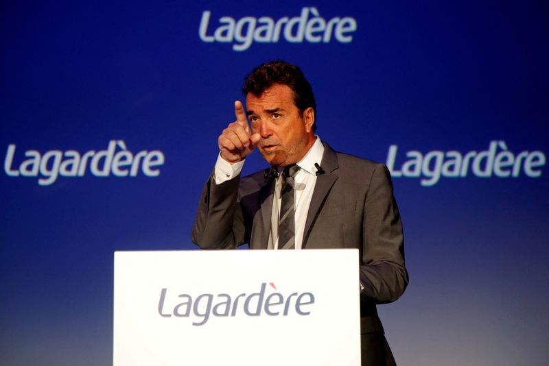 &copy; Reuters. رئيس مجموعة لاجاردير الإعلامية الفرنسية  أرنود لاجاردير  في باريس في صورة من أرشيف رويترز.
