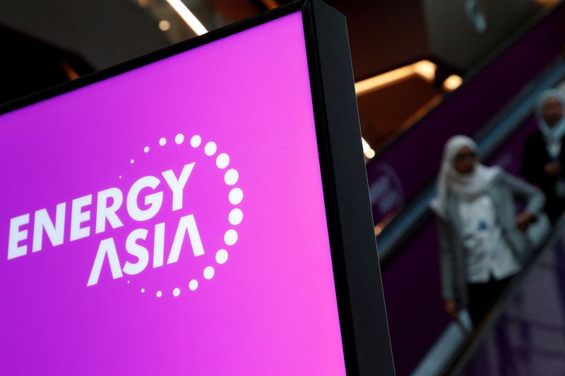 © Reuters. Logo of Energy Asia conference is seen during the event in Kuala Lumpur, Malaysia June 26, 2023. REUTERS/Hasnoor Hussain