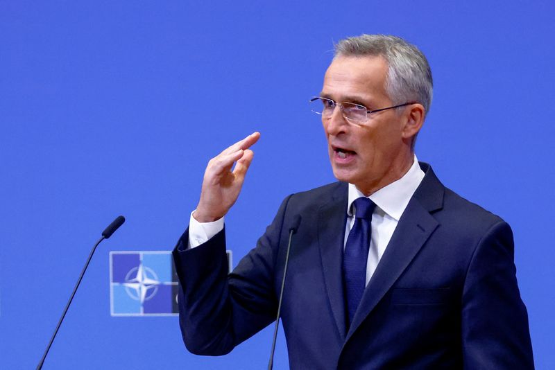 &copy; Reuters. Secretário-geral da Otan, Jens Stoltenberg, durante coletiva de imprensa, em Bruxelas, Bélgica
16/11/2022
REUTERS/Yves Herman