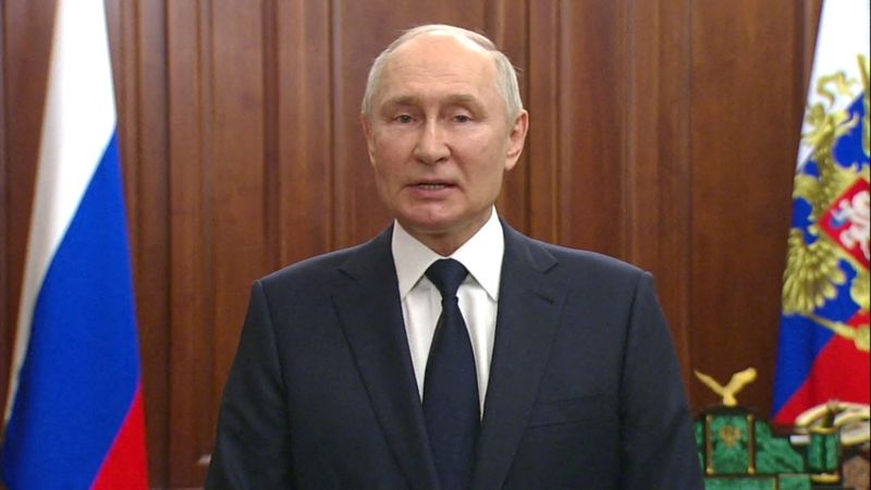 &copy; Reuters. Le président russe Vladimir Poutine à Moscou. /Photo prise le 26 juin 2023 à Moscou, en Russie/Kremlin.ru