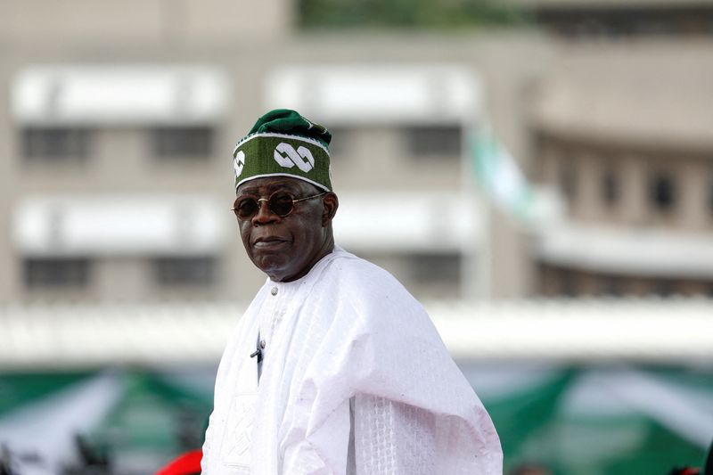 &copy; Reuters. FILE PHOTO: Nigeria's President Bola Tinubu looks on after his swearing-in ceremony in Abuja, Nigeria May 29, 2023. REUTERS/Temilade Adelaja/File Photo