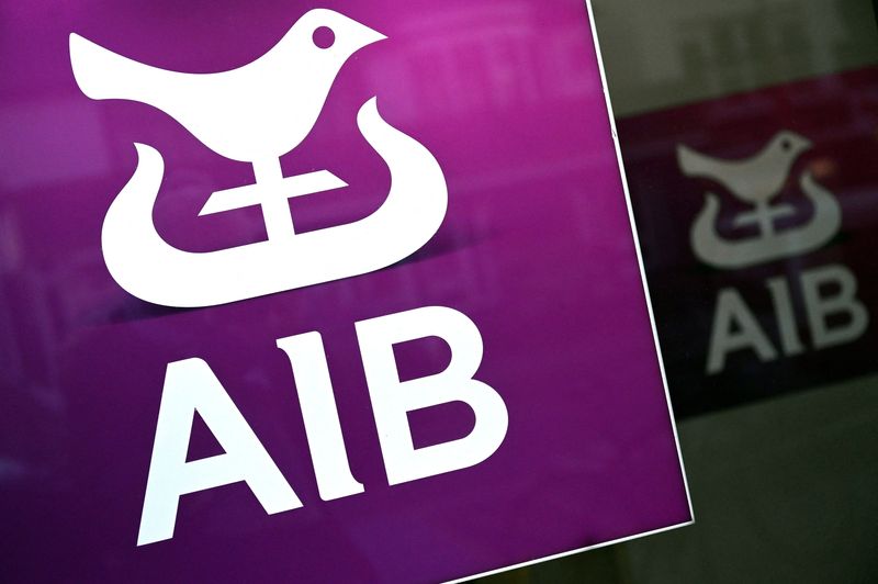 &copy; Reuters. FILE PHOTO: A general view of an AIB (Allied Irish Bank) logo outside a branch of the bank in Galway, Ireland, December 30, 2020. REUTERS/Clodagh Kilcoyne/File Photo