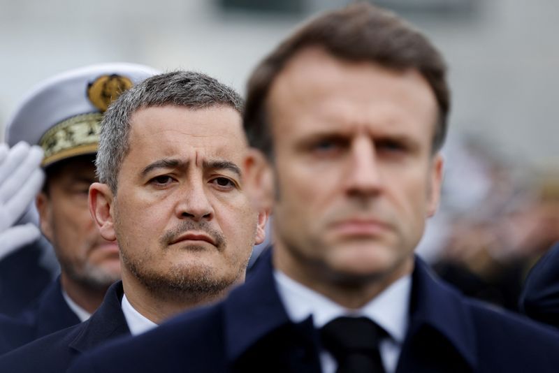 &copy; Reuters. Le ministre français de l'Intérieur Gérald Darmanin à Versailles. /Photo prise le 31 mars 2023 à Versailles, en France/REUTERS/Ludovic Marin