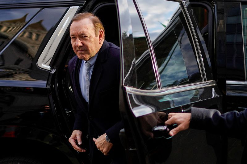 &copy; Reuters. Actor Kevin Spacey arrives at the Manhattan Federal Court for his civil sex abuse case in New York, U.S., October 18, 2022. REUTERS/Eduardo Munoz/File Photo