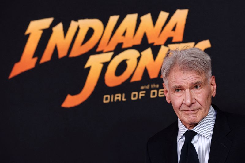 &copy; Reuters. Harrison Ford na pre-estreia de "Indiana Jones e a Relíquia do Destino" em Los Angeles
14/06/2023
REUTERS/Mike Blake