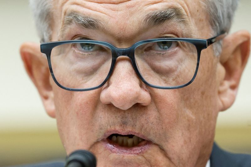 &copy; Reuters. Photo d'archives: Le président de la Réserve fédérale américaine, Jerome Powell, lors d'une audience devant le comité des services financiers de la Chambre sur le "Rapport semestriel sur la politique monétaire de la Réserve fédérale" à Capitol 