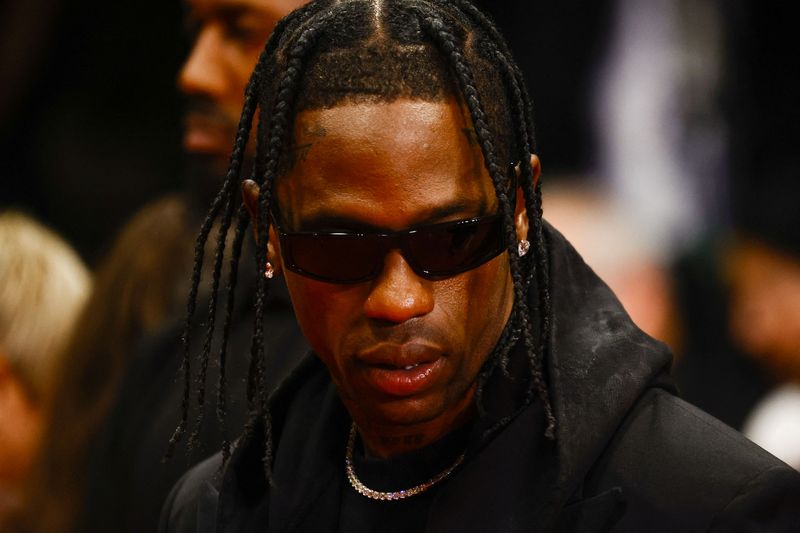 &copy; Reuters. FILE PHOTO: The 76th Cannes Film Festival - Screening of the TV series "The Idol" Out of Competition - Red Carpet Arrivals - Cannes, France, May 22,  2023. Travis Scott poses. REUTERS/Sarah Meyssonnier/File Photo