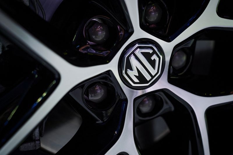 &copy; Reuters. An MG Motor logo is seen during an electric vehicle launch event in Mexico City, Mexico April 20, 2023. REUTERS/Toya Sarno Jordan