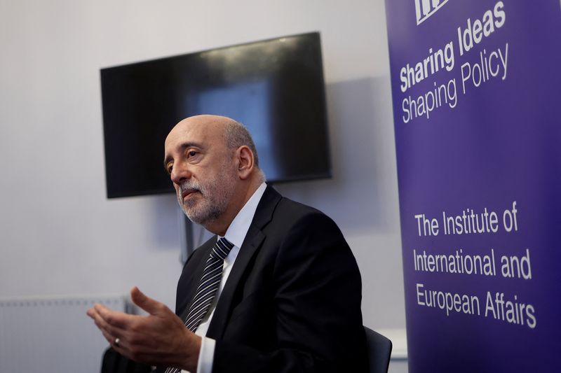 &copy; Reuters. FILE PHOTO-Governor of the Central Bank of Ireland Gabriel Makhlouf speaks with Reuters during an interview at the Institute of International and European Affairs (IIEA) headquarters, in Dublin, Ireland December 5, 2022. REUTERS/Clodagh Kilcoyne