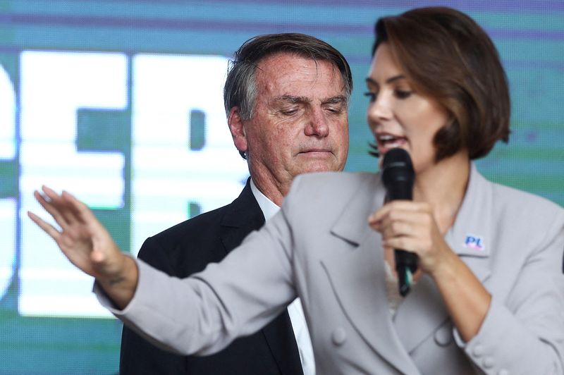 All eyes in Brazil on Michelle Bolsonaro as her husband's career implodes