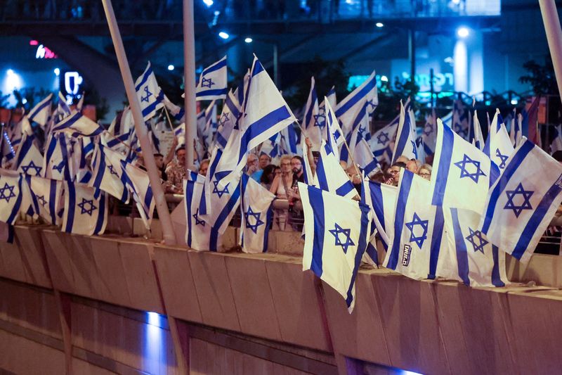 &copy; Reuters. Protestos em Tel Aviv
 1/7/2023   REUTERS/Nir Elias