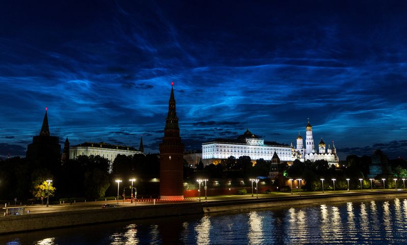 &copy; Reuters. Nuvole sovrastano il Cremlino, Mosca, Russia, 4 luglio 2023. REUTERS/Maxim Shemetov/File photo