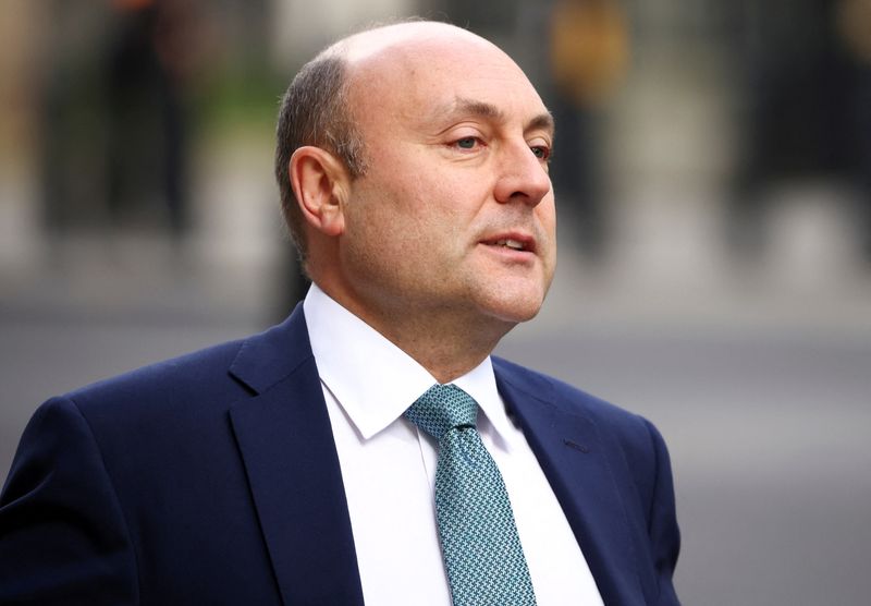 &copy; Reuters. FILE PHOTO: Andrew Griffith, when Director of the Number 10 Policy Unit, seen outside Downing Street in London, Britain, February 4, 2022. REUTERS/Henry Nicholls/File Photo