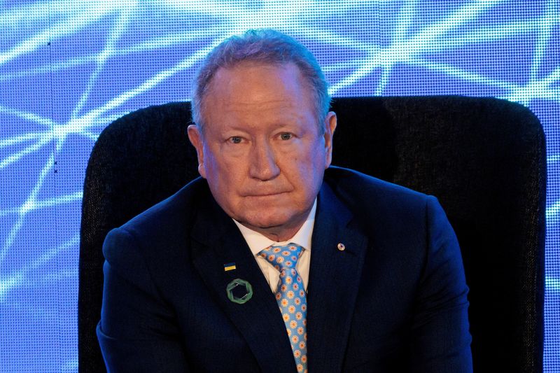 &copy; Reuters. FILE PHOTO: Andrew Forrest, the Chairman and Founder of Fortescue Metals Group attends the Sydney Energy Forum in Sydney, Australia July 12, 2022. Brook Mitchell/Pool via REUTERS/File Photo