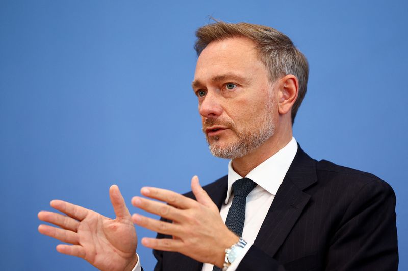 &copy; Reuters. German Finance Minister Christian Lindner addresses the media about the government's budget plans, in Berlin, Germany, July 5, 2023. REUTERS/Lisi Niesner