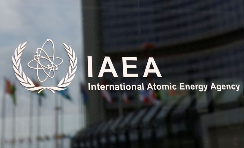 &copy; Reuters. شعار الوكالة الدولية للطاقة الذرية يظهر في مقر الوكالة في فيينا. التقطت الصورة يوم 5 يونيو حزيران 2023. تصوير: ليونارد فوجر - رويترز 