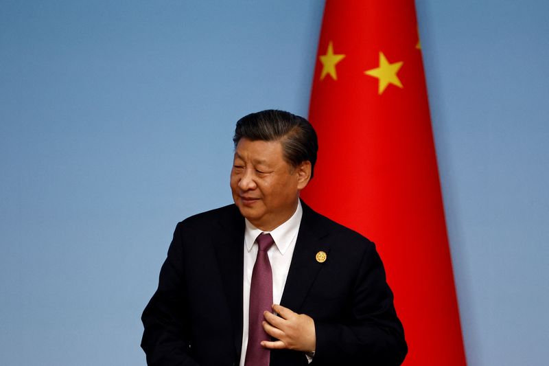 &copy; Reuters. Presidente da China Xi Jinping em Xian
 19/5/2023   REUTERS/Florence Lo/Pool