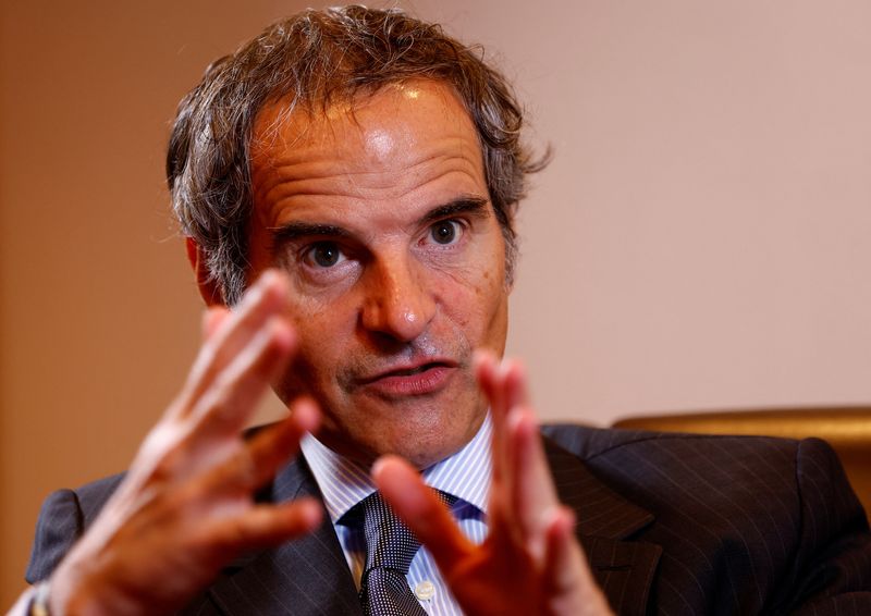 © Reuters. International Atomic Energy Agency (IAEA) chief Rafael Grossi speaks at an interview with Reuters in Tokyo, Japan, July 7, 2023. REUTERS/Kim Kyung-Hoon