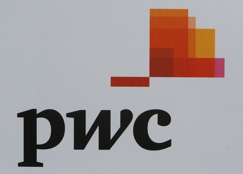 &copy; Reuters. FILE PHOTO: The logo of accounting firm PricewaterhouseCoopers (PwC) is seen on a board at the St. Petersburg International Economic Forum 2017 (SPIEF 2017) in St. Petersburg, Russia, June 1, 2017. REUTERS/Sergei Karpukhin/File Photo