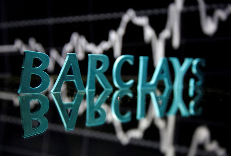 &copy; Reuters. FILE PHOTO: The Barclays logo is seen in front of displayed stock graph in this illustration taken June 21, 2017. REUTERS/Dado Ruvic/Illustration/File Photo