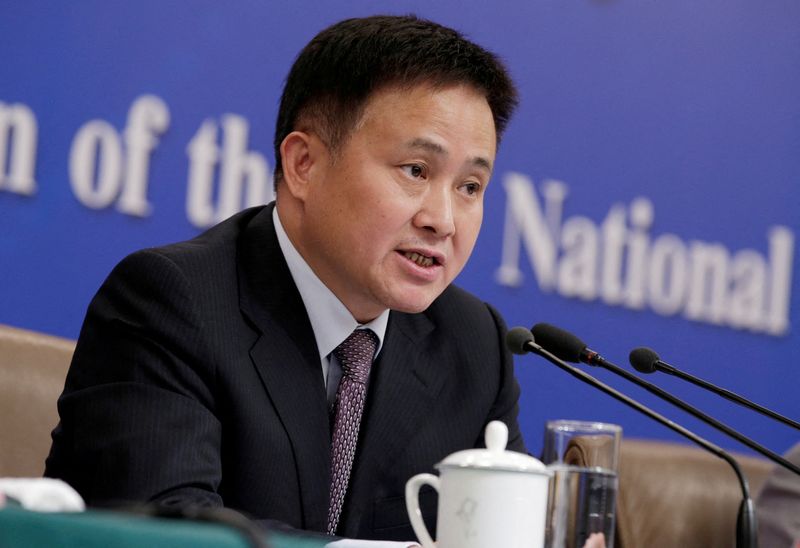 &copy; Reuters. FILE PHOTO: Pan Gongsheng, vice governor of the People's Bank of China (PBOC), attends a news conference during the ongoing session of the National People's Congress (NPC) in Beijing, China March 10, 2019. REUTERS/Jason Lee/File Photo