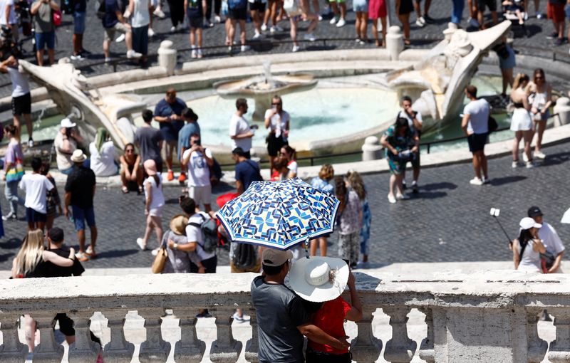 &copy; Reuters. Une vague de chaleur à Rome, en Italie. /Photo prise le 10 juillet 2023/REUTERS/Remo Casilli
