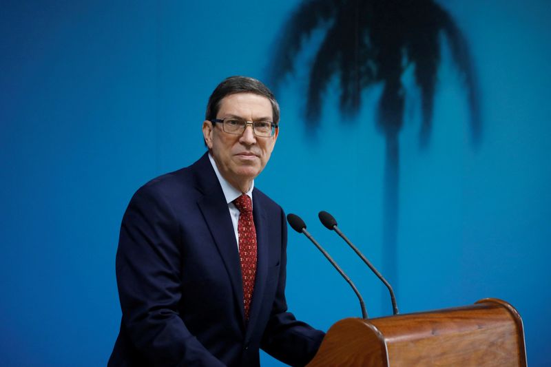&copy; Reuters. Cuba's Foreign Minister Bruno Rodriguez pauses during a news conference in Havana, Cuba, October 19, 2022. REUTERS/Alexandre Meneghini/File Photo