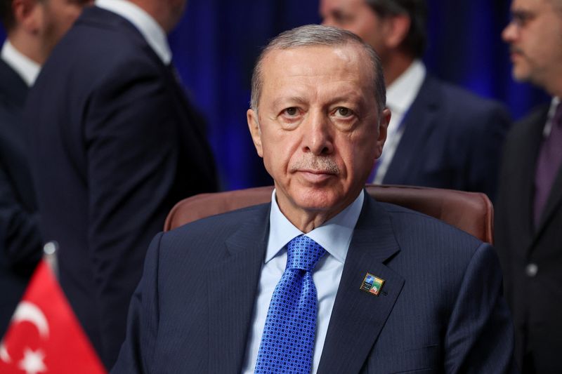 &copy; Reuters. Turkish President Tayyip Erdogan attends a NATO leaders summit in Vilnius, Lithuania July 11, 2023. REUTERS/Kacper Pempel