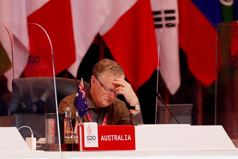 &copy; Reuters. FILE PHOTO: Governor of the Reserve Bank of Australia (RBA) Philip Lowe attends the G20 Finance Ministers and Central Bank Governors Meeting in Nusa Dua, Bali, Indonesia, 16 July 2022. Made Nagi/Pool via REUTERS/File Photo/File Photo