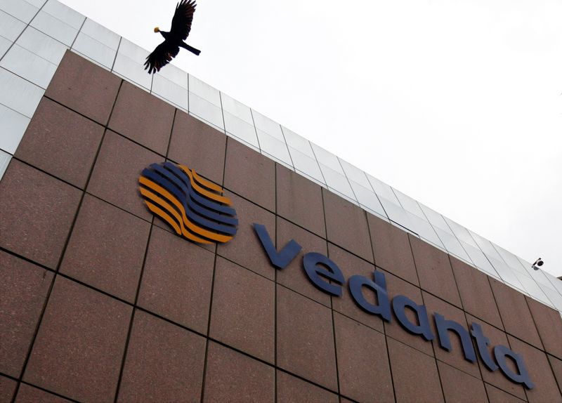 &copy; Reuters. FILE PHOTO: A bird flies by the Vedanta office building in Mumbai August 16, 2010. REUTERS/Danish Siddiqui/File Photo