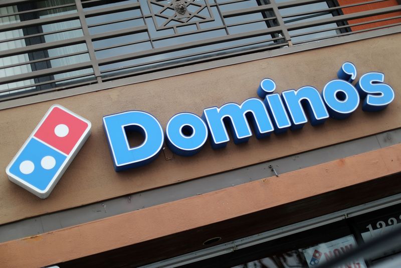 &copy; Reuters. FILE PHOTO: A Domino's Pizza restaurant is seen in Los Angeles, California, U.S. July 18, 2018. REUTERS/Lucy Nicholson/File Photo