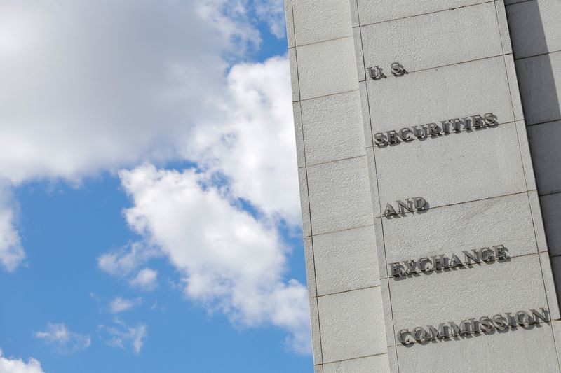 &copy; Reuters. FILE PHOTO: Signage is seen at the headquarters of the U.S. Securities and Exchange Commission (SEC) in Washington, D.C., U.S., May 12, 2021. Picture taken May 12, 2021. REUTERS/Andrew Kelly