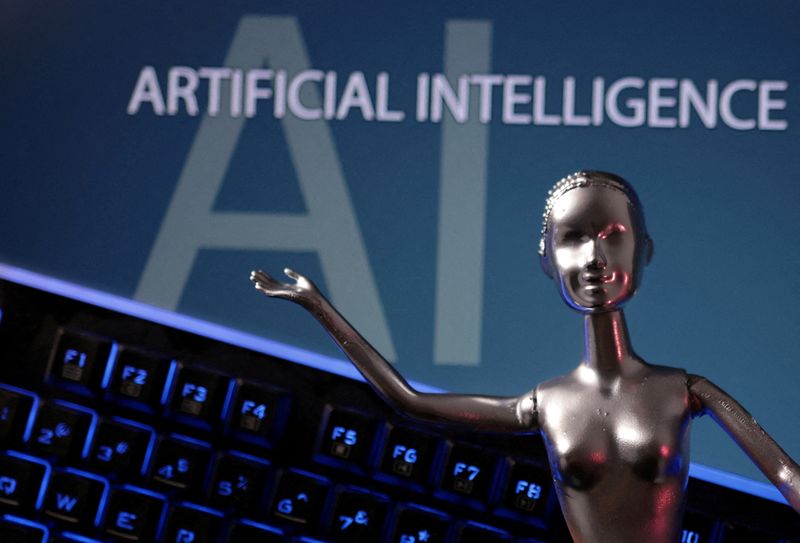 &copy; Reuters. FILE PHOTO: AI Artificial Intelligence words are seen in this illustration taken, May 4, 2023. REUTERS/Dado Ruvic/Illustration/File Photo