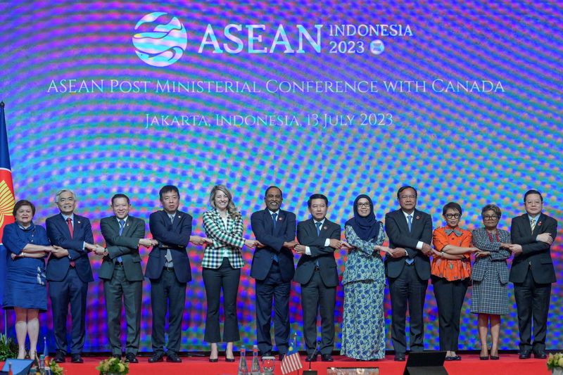 &copy; Reuters. Representantes de países do Sudeste Asiático na ASEAN
13/07/2023
BAY ISMOYO/Pool via REUTERS