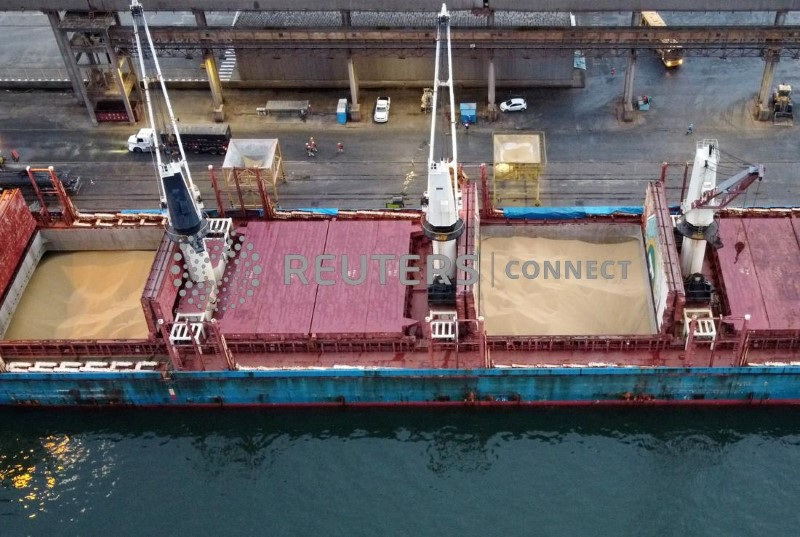 &copy; Reuters. Graneleiro descarrega soja dos EUA no porto de Paranaguá
03/12/2020
REUTERS/Rodolfo Buhrer