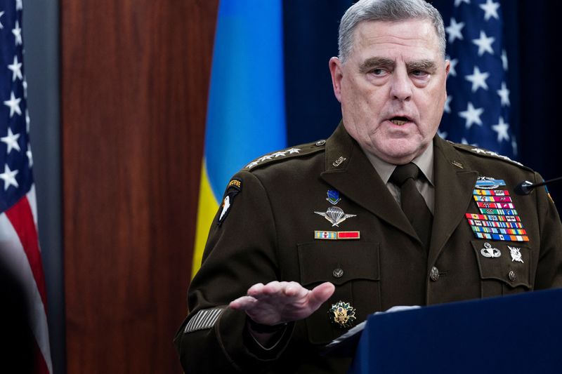 &copy; Reuters. Chefe do Estado-Maior Conjunto dos EUA, general Mark Milley, durante entrevista coletiva em Washington
16/12/2022 REUTERS/Tom Brenner