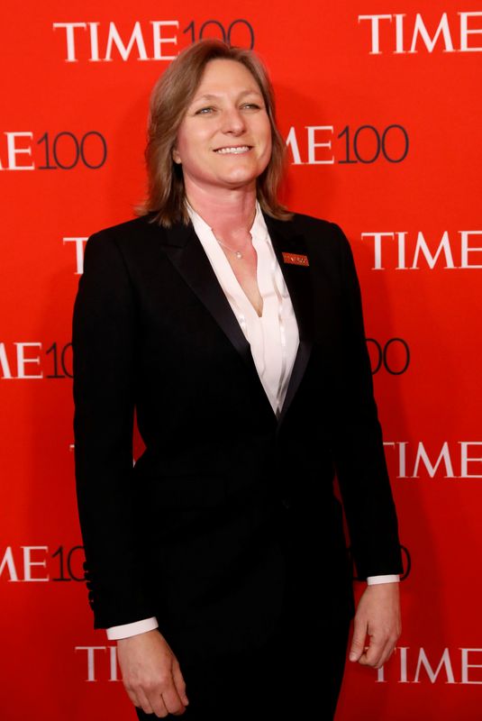 &copy; Reuters. FILE PHOTO: Cindy Holland, Netflix Vice President Original Content, arrives for the TIME 100 Gala in Manhattan, New York, U.S., April 24, 2018. Picture taken April 24, 2018. REUTERS/Shannon Stapleton/File Photo