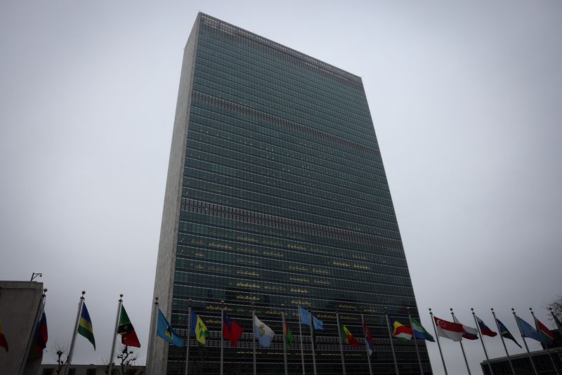 &copy; Reuters. مقر الأمم المتحدة في نيويورك في 23 فبراير شباط 2023 . تصوير : مايك سيجر - رويترز .   